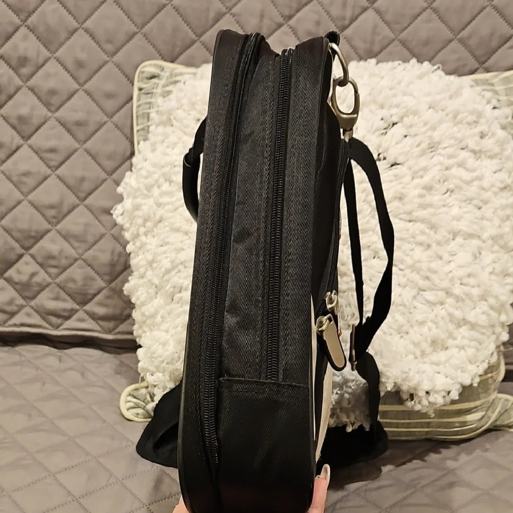 Foray Black and Silver/Gray Laptop Bag with Sporty Design